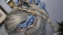 Load image into Gallery viewer, Pink &amp; Periwinkle Dread Lock Hair Clip Extensions (1pc)
