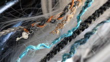 Load image into Gallery viewer, Tan &amp; Aqua Dread Lock Hair Clip Extensions (1pc)
