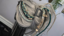 Load image into Gallery viewer, Teal &amp; Aqua Dread Lock Hair Clip Extensions (1pc)
