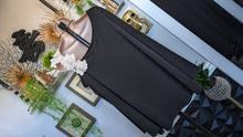 Load image into Gallery viewer, Alfani Black Open Shoulder Floral Trim Top XL
