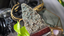 Load image into Gallery viewer, 5" Amethyst &amp; Calcite Crystal Cluster on Wood Stand
