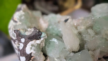 Load image into Gallery viewer, 4" Green Apophyllite Heulandite Zeolite Cluster
