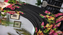 Load image into Gallery viewer, Candy Couture Black Floral Flowy Dress 2X

