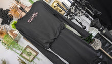 Load image into Gallery viewer, Ocean Vibes Hibiscus Bubbles Black Dress LG-XL
