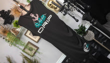 Load image into Gallery viewer, Ocean Drip Black Anchor &amp; Orchid Rouched Dress XXXL
