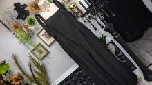 Load image into Gallery viewer, Shein Black Bow Strap Romper Pant Jumpsuit 1XL
