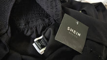 Load image into Gallery viewer, Shein Black Bow Strap Romper Pant Jumpsuit 1XL
