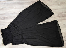 Load image into Gallery viewer, Fashion Nova Black Strapless Bone Corset Flowy Sheer Pant Suit MD-LG

