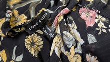 Load image into Gallery viewer, Love &amp; Legend Floral Surplice Rouched Belted Sheer Blouse Top XL-XXL
