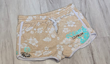 Load image into Gallery viewer, Ocean Drip Custom Pressed Hibiscus Flower Shorts LG-XL
