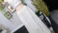 White Boho Linen Wide Leg Pants (SM-MD)