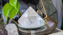 Load image into Gallery viewer, 2" Sheen Clear Quartz Crystal Pyramid (chipped corner)

