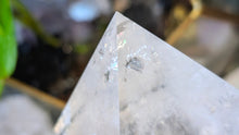 Load image into Gallery viewer, 2" Sheen Clear Quartz Crystal Pyramid (chipped corner)

