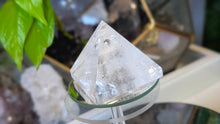 Load image into Gallery viewer, 2" Sheen Clear Quartz Crystal Pyramid (chipped corner)

