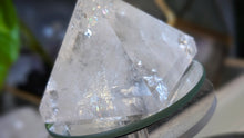 Load image into Gallery viewer, 2" Sheen Clear Quartz Crystal Pyramid (chipped corner)
