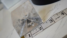 Load image into Gallery viewer, 2" Sheen Clear Quartz Crystal Pyramid (chipped corner)
