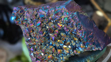 Load image into Gallery viewer, 4" Rainbow Aura Electroplated Amethyst Crystal Cluster
