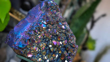 Load image into Gallery viewer, 4" Rainbow Aura Electroplated Amethyst Crystal Cluster
