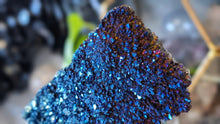 Load image into Gallery viewer, 6" Blue Aura Electroplated Amethyst Crystal Cluster
