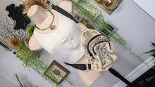Load image into Gallery viewer, Handmade Spiked Lace Cream Shoulder Bag
