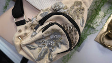 Load image into Gallery viewer, Handmade Spiked Lace Cream Shoulder Bag
