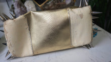 Load image into Gallery viewer, Metallic Gold Chunky Chain Spiked Purse
