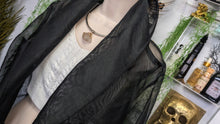 Load image into Gallery viewer, Uptown Girl Black Sheer Crop Cardigan XL-2XL

