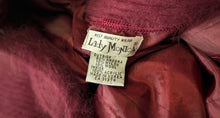 Load image into Gallery viewer, Lady Monica Vintage Burgundy Angora Sweater Cardigan XL
