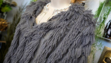 Load image into Gallery viewer, Greylin Grey Faux Fur Shaggy Crop Jacket SM
