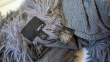Load image into Gallery viewer, Greylin Grey Faux Fur Shaggy Crop Jacket SM
