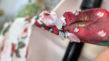 Load image into Gallery viewer, Sheer Boho Sleeve White Floral Blouse Top MD-LG
