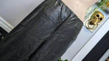 Load image into Gallery viewer, Aritzia Wilfred Free Black Pu Leather Skinny Pants Leggings LG
