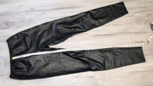 Load image into Gallery viewer, Aritzia Wilfred Free Black Pu Leather Skinny Pants Leggings LG
