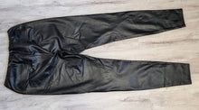 Load image into Gallery viewer, Aritzia Wilfred Free Black Pu Leather Skinny Pants Leggings LG
