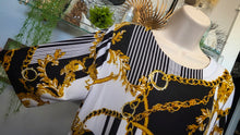 Load image into Gallery viewer, Marallis Collection Filigree Open Side Slit Blouse Top LG
