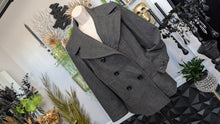 Load image into Gallery viewer, Jones New York Grey Wool Trench Coat sz12 *missing buttons*
