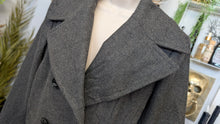 Load image into Gallery viewer, Jones New York Grey Wool Trench Coat sz12 *missing buttons*
