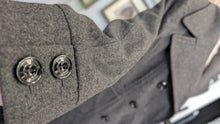 Load image into Gallery viewer, Jones New York Grey Wool Trench Coat sz12 *missing buttons*
