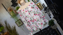 Load image into Gallery viewer, International Concepts White Floral Boho Blouse XL

