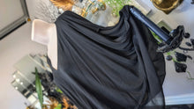 Load image into Gallery viewer, Olivaceous Black Batwing Blouse Sheer Top MD
