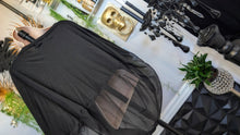 Load image into Gallery viewer, Olivaceous Black Batwing Blouse Sheer Top MD
