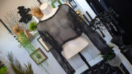 Black Mesh Bolero Crop Top LG-XL