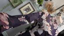Load image into Gallery viewer, Charlotte Russe Purple Floral Sheer Bodycon Dress XS
