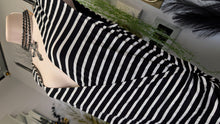 Load image into Gallery viewer, Mossimo B&amp;W Sailor V-Line Maxi Dress MD-LG (Belt &amp; Necklace Not Included)
