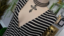Load image into Gallery viewer, Mossimo B&amp;W Sailor V-Line Maxi Dress MD-LG (Belt &amp; Necklace Not Included)

