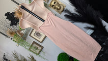 Load image into Gallery viewer, Charlotte Russe Dusty Rose Velour Sheath Dress MD
