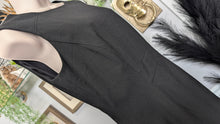 Load image into Gallery viewer, Tahari Black Sheath V-Line Dress sz4/SM
