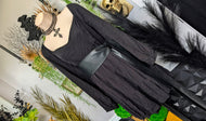 Shinestar Black Boho Dress XL (Belt & Necklace Not Included)