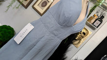 Load image into Gallery viewer, Azazie "Christiana" Twilight Blue Chiffon Prom Bridal Dress szA8 (4-6) NWT

