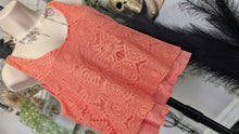 Load image into Gallery viewer, Charlotte Russe Coral Lace Crop Top MD

